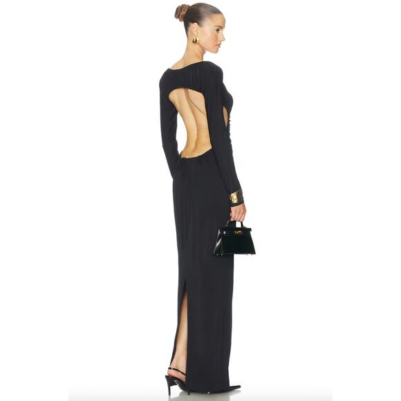 Helsa The Ruched Open Back Jersey Dress - Picture 2 of 8